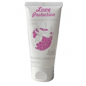 Лубрикант на водной основе с ароматом малины Love Protection Raspberry - 50 мл. - Lola Games - купить с доставкой в Сочи