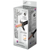 Пояс-трусики с насадкой Glamour Silver - 15,5 см. - LOVETOY (А-Полимер) - купить с доставкой в Сочи