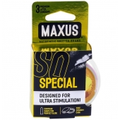 Презервативы с точками и рёбрами в пластиковом кейсе MAXUS Special - 3 шт. - Maxus - купить с доставкой в Сочи