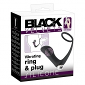 Черное эрекционное кольцо с анальной вибропробкой Vibrating Ring   Plug - Orion - в Сочи купить с доставкой