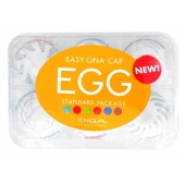 Набор из 6 мастурбаторов Tenga EGG Easy Beat с различным рельефом - Tenga - в Сочи купить с доставкой