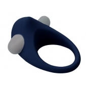Гладкое синее эрекционное виброкольцо STIMU RING - Dream Toys - в Сочи купить с доставкой