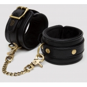 Черные оковы на ноги Bound to You Faux Leather Ankle Cuffs - Fifty Shades of Grey - купить с доставкой в Сочи
