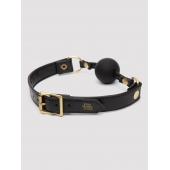 Черный кляп-шар Bound to You Faux Leather Ball Gag - Fifty Shades of Grey - купить с доставкой в Сочи
