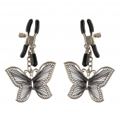 Зажимы на соски с бабочками Butterfly Nipple Clamps - Pipedream - купить с доставкой в Сочи