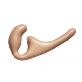 Бежевый безремневой страпон Seduction - 20,5 см. - Lola Games - купить с доставкой в Сочи