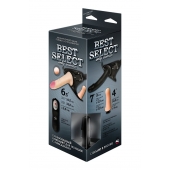 Черный женский пояс BEST SELECT с 3 насадками и вибрацией - LOVETOY (А-Полимер) - купить с доставкой в Сочи