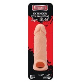 Телесная насадка EXTENDER WITH BALL STRAP 5.5 - 14 см. - Dream Toys - в Сочи купить с доставкой