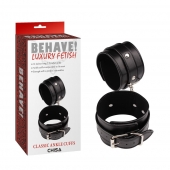 Черные оковы Classic Ankle Cuffs - Chisa - купить с доставкой в Сочи