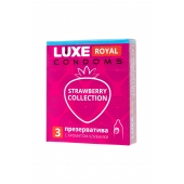 Презервативы с ароматом клубники LUXE Royal Strawberry Collection - 3 шт. - Luxe - купить с доставкой в Сочи