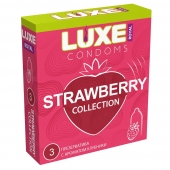 Презервативы с ароматом клубники LUXE Royal Strawberry Collection - 3 шт. - Luxe - купить с доставкой в Сочи