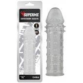 Прозрачная реалистичная насадка на пенис Extra Texture Sleeve - 16,2 см. - Chisa - в Сочи купить с доставкой