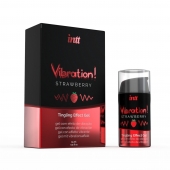 Жидкий интимный гель с эффектом вибрации Vibration! Strawberry - 15 мл. - INTT - купить с доставкой в Сочи