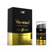 Жидкий интимный гель с эффектом вибрации Vibration! Vodka Energy - 15 мл. - INTT - купить с доставкой в Сочи