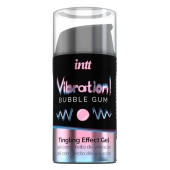 Жидкий интимный гель с эффектом вибрации Vibration! Bubble Gum - 15 мл. - INTT - купить с доставкой в Сочи