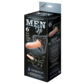 Телесный пустотелый харнесс MEN Style - 17,5 см. - LOVETOY (А-Полимер) - купить с доставкой в Сочи