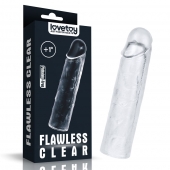Прозрачная насадка-удлинитель Flawless Clear Penis Sleeve Add 1 - 15,5 см. - Lovetoy - в Сочи купить с доставкой