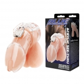 Прозрачная клетка целомудрия Acrylic See-thru Chastity Cage - BlueLine - купить с доставкой в Сочи