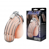 Металлическая клетка Prisoner Cock Сage с замком - BlueLine - купить с доставкой в Сочи