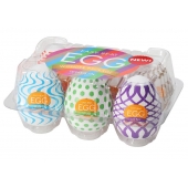 Набор из 6 мастурбаторов Tenga EGG IV с различным рельефом - Tenga - в Сочи купить с доставкой