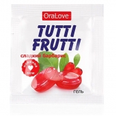 Гель-смазка Tutti-frutti со вкусом барбариса - 4 гр. - Биоритм - купить с доставкой в Сочи