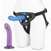 Страпон унисекс Beginners Strap-On с 2 насадками - 15 и 13 см. - Lux Fetish - купить с доставкой в Сочи