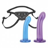 Страпон унисекс Beginners Strap-On с 2 насадками - 15 и 13 см. - Lux Fetish - купить с доставкой в Сочи