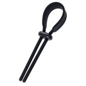 Черное эрекционное лассо на пенис Keb - A-toys - в Сочи купить с доставкой