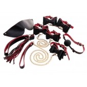 Черно-красный бондажный набор Bow-tie - ToyFa - купить с доставкой в Сочи