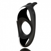 Черное эрекционное кольцо с двумя моторами Zeus Dual Vibe Cock Ring - FeelzToys - в Сочи купить с доставкой