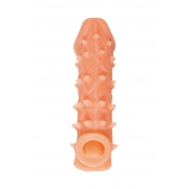 Телесная закрытая насадка с пупырышками Cock Sleeve Size L - 17,6 см. - KOKOS - в Сочи купить с доставкой