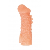 Телесная закрытая насадка с шершавой головкой Cock Sleeve Size M - 15,6 см. - KOKOS - в Сочи купить с доставкой