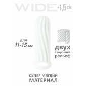 Белый фаллоудлинитель Homme Wide - 13 см. - Lola Games - в Сочи купить с доставкой