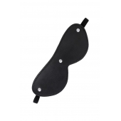 Черная кожаная маска Anonymo с мягким подкладом - ToyFa - купить с доставкой в Сочи