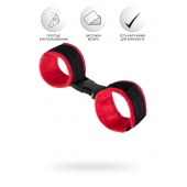 Красно-черные велюровые оковы Anonymo - ToyFa - купить с доставкой в Сочи