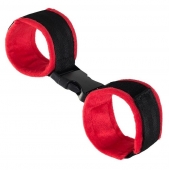 Красно-черные велюровые оковы Anonymo - ToyFa - купить с доставкой в Сочи