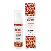 Разогревающее массажное масло  с ароматом клубники Gourmet Strawberry - 50 мл. - Exsens - купить с доставкой в Сочи