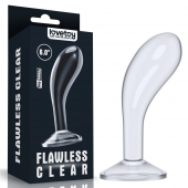 Прозрачный стимулятор простаты Flawless Clear Prostate Plug - 15 см. - Lovetoy - в Сочи купить с доставкой