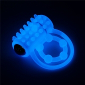 Голубое, светящееся в темноте виброкольцо Lumino Play Vibrating Penis Ring - Lovetoy - в Сочи купить с доставкой