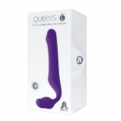Фиолетовый безремневой страпон Queens L - Adrien Lastic - купить с доставкой в Сочи