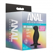 Черный анальный вибромассажёр Silicone Vibrating Prostate Massager 02 - 10,8 см. - Blush Novelties - в Сочи купить с доставкой