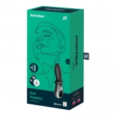 Черный анальный вибратор Hot Passion с функцией нагрева - Satisfyer - в Сочи купить с доставкой