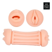 Двусторонний мастурбатор - ротик и вагина - Bior toys - в Сочи купить с доставкой