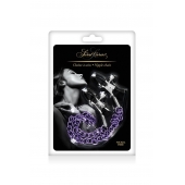 Зажимы для сосков с фиолетовой цепочкой Sweet Caress Nipple Chain - Sweet Caress - купить с доставкой в Сочи