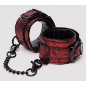 Красно-черные наручники Reversible Faux Leather Wrist Cuffs - Fifty Shades of Grey - купить с доставкой в Сочи