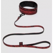 Стильный ошейник с поводком Reversible Faux Leather Collar and Lead - Fifty Shades of Grey - купить с доставкой в Сочи