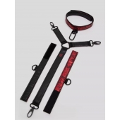 Ошейник с наручниками Reversible Faux Leather Collar and Wrist - Fifty Shades of Grey - купить с доставкой в Сочи