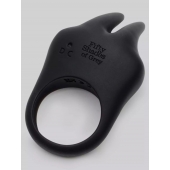 Черное эрекционное виброкольцо Sensation Rechargeable Vibrating Rabbit Love Ring - Fifty Shades of Grey - в Сочи купить с доставкой