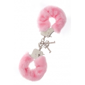 Металлические наручники с розовой меховой опушкой METAL HANDCUFF WITH PLUSH PINK - Dream Toys - купить с доставкой в Сочи