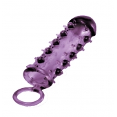 Закрытая фиолетовая насадка с пупырышками SAMURAI PENIS SLEEVE PURPLE - 14,5 см. - NMC - в Сочи купить с доставкой